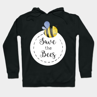 Cute Watercolor Save the Bees Hoodie